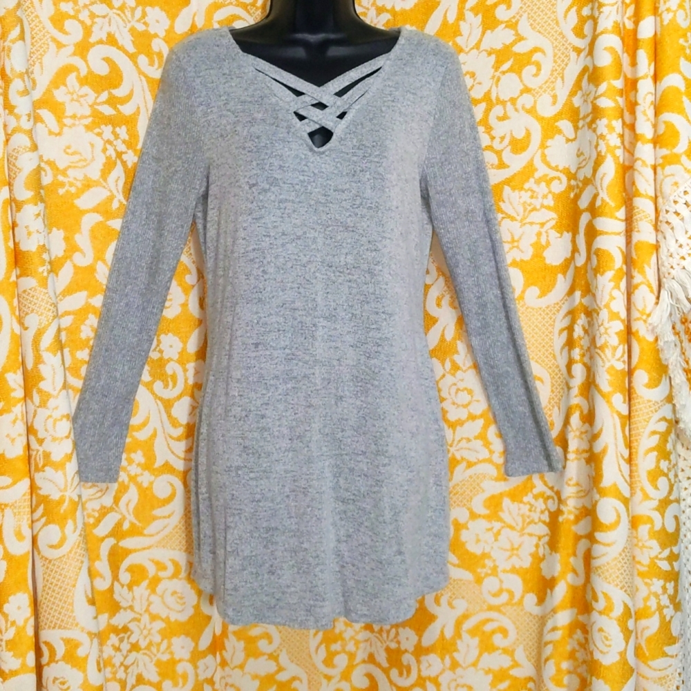 Medium Grey Tunic Sweater